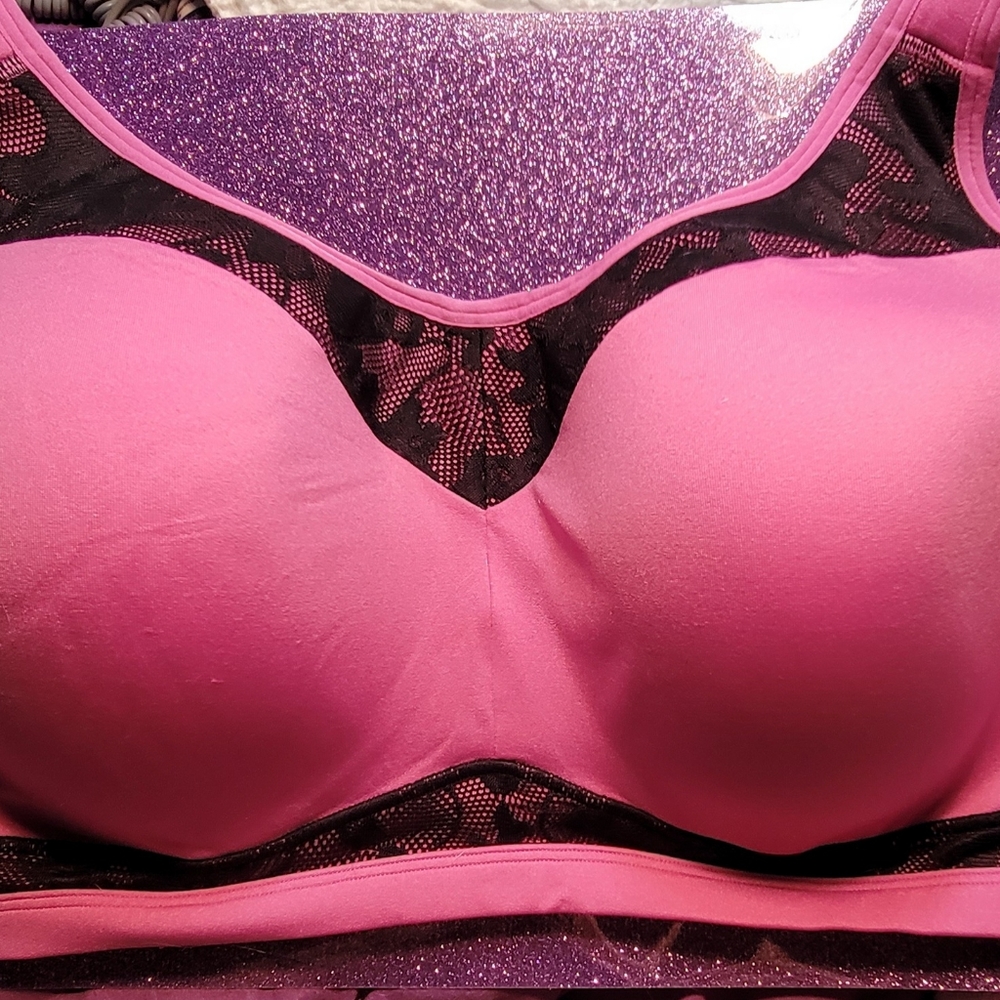 LIVI Active Bra 44DDD Pink & Black
